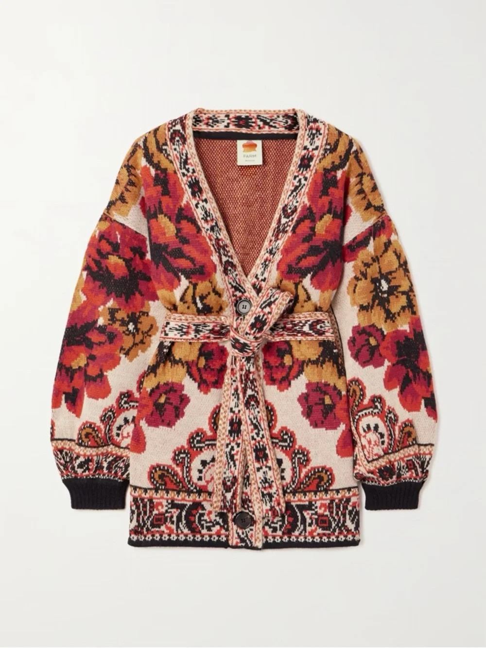 FARM RIO
Belted jacquard-knit cardigan - Picture 1 of 4